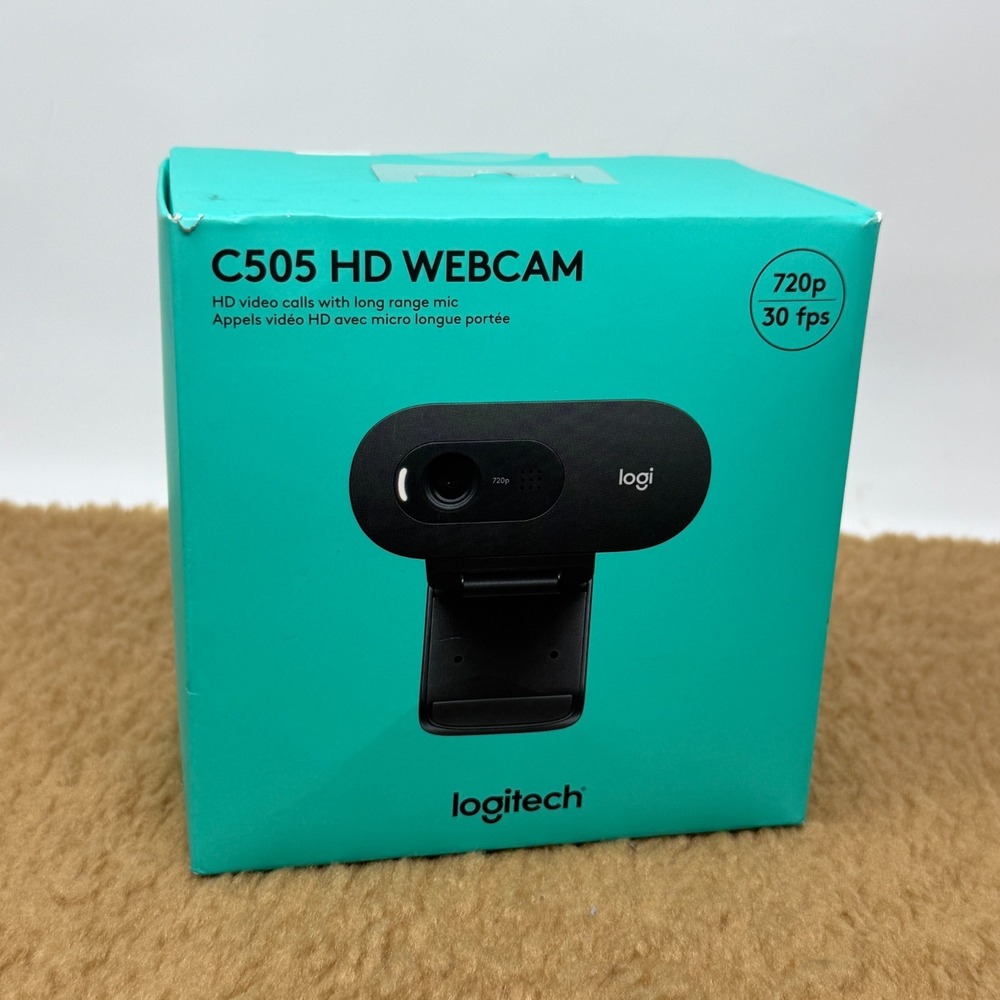 Logitech C505 Webcam 720p HD Webcam with Long-Range Mic Black 960-001363